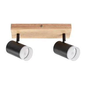 Plafonniers intérieur lampe en bois sans ampoule Rabalux Toras GU10 2xMAX 5W L26x12cm H17,5cm IP20 image-0