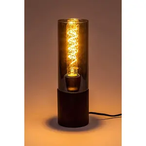 Lampada da tavolo per interni in metallo con paralume in vetro senza lampadina Rabalux Ronno E27 image-1
