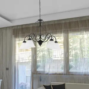 5-arm pendant ceiling light Rabalux Athen D60 cm image-1