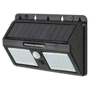 Luce esterna a energia solare con rilevatore di movimento integrato Rabalux Ostrava 2,4W 4000K 190×115 mm IP44 0-3m, 120° image-0