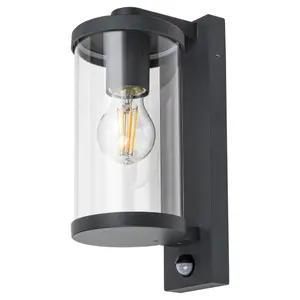 Applique extérieur aluminium et verre détecteur de mouvement Rabalux Silistra E27 1×Max 60W image-0