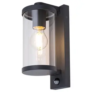 Applique extérieur aluminium et verre détecteur de mouvement Rabalux Silistra E27 1×Max 60W image-1