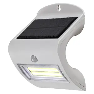 Zasilana energią słoneczną zintegrowana plastikowa lampa zewnętrzna LED Rabalux Opava 2W 115lm 4000K 100×140 mm IP44 2-8m 90° image-1