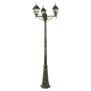 3-arm outdoor floor lamp with tiffany glass Rabalux Monaco image-0
