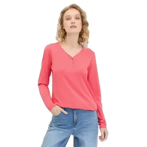 T-shirt de gola V de mangas longas Ragwear Pinkki image-0