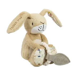Peluche avec anneau de dentition en silicone Rainbow Designs Guess How Much I Love You Little nutbrown Hare image-2