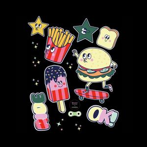 Reflective stickers Rainette Food image-1