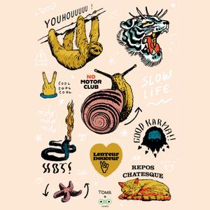 Reflective stickers Rainette Slow image-1