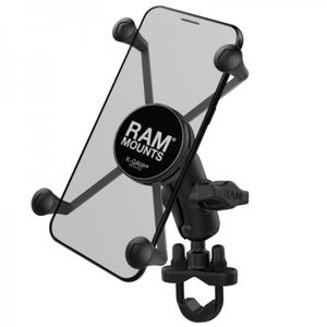 Supporto per smartphone da moto, braccio corto, montaggio a U sul manubrio RAM Mounts X-Grip®