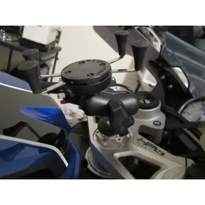 Motorcycle smartphone holder short arm fork stem attachment RAM Mounts X-Grip® image-3