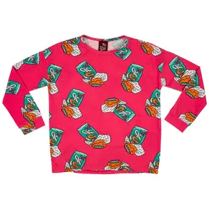 Girl's long sleeve T-shirt Raspberry Republic Candy Bar Pink image-0