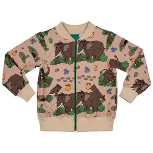 Kids' zip-up sweatshirt Raspberry Republic Wooly Mammoth image-0