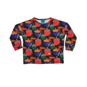 T-shirt met lange mouwen voor babymeisjes Raspberry Republic Acorns image-0
