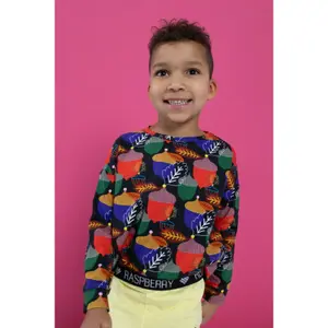 T-shirt met lange mouwen voor babymeisjes Raspberry Republic Acorns image-2