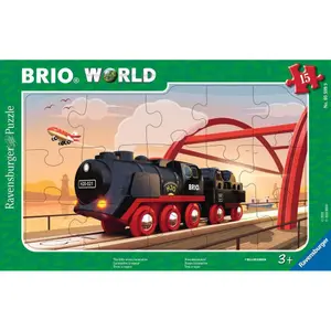 15-piece puzzle - frame - steam locomotive / brio Ravensburger image-0