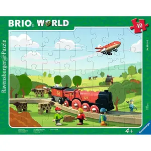 30-48 piece jigsaw puzzle - frame - trip to the countryside / brio Ravensburger image-0