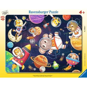 30-48 piece puzzle - frame - animals in space Ravensburger image-0
