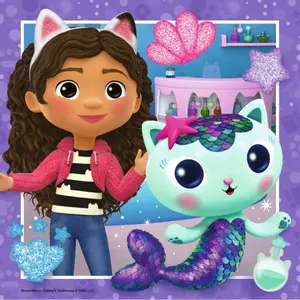 3x49-piece puzzle Playtime with Gabby Ravensburger Gabby's dollhouse image-2