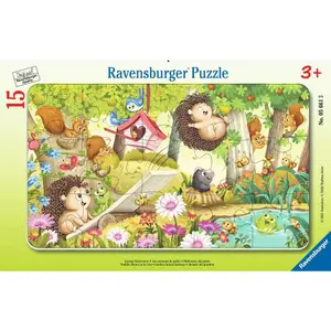 15-piece frame puzzle - garden animals Ravensburger image-0