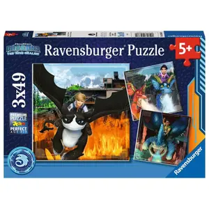 3x49 pieces Nine Kingdoms puzzle Ravensburger Dragons image-0