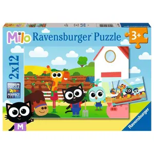 2x12 piece puzzle - farmer or fisherman? Ravensburger Milo image-2