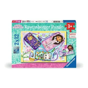 2x12-piece pajama night puzzle Ravensburger Gabby's Dollhouse image-2