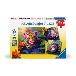 3x49 pieces jungle babies puzzle Ravensburger image-0