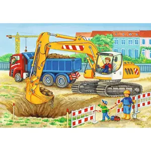 2x12-piece construction site and farm puzzle Ravensburger image-0