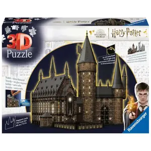 Puzzle de 540 peças - castelo de hogwarts iluminado - o grande salão / harry potter puzzle 3d Ravensburger image-3