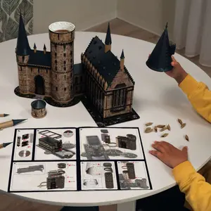 Puzzle de 540 peças - castelo de hogwarts iluminado - o grande salão / harry potter puzzle 3d Ravensburger image-1
