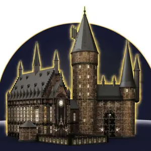 Puzzle de 540 peças - castelo de hogwarts iluminado - o grande salão / harry potter puzzle 3d Ravensburger