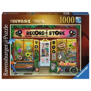 1000 piece puzzle - the vinyl store Ravensburger image-1