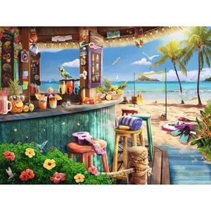 1500-piece puzzle - the beach bar Ravensburger image-0
