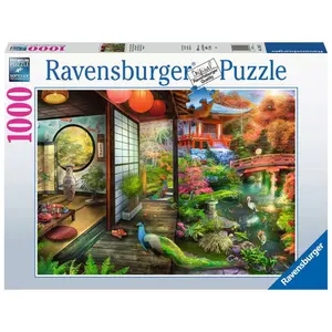 1000-piece puzzle - Tea time in the Japanese garden Ravensburger image-2