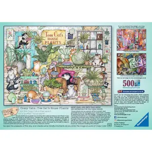 500-piece puzzle - tom cat's house plants Ravensburger image-0