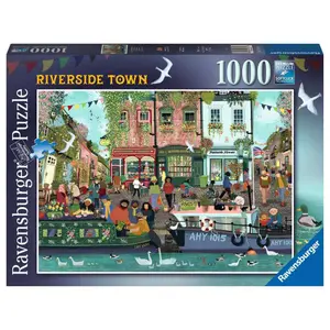 1000-piece puzzle - along the river Ravensburger image-0
