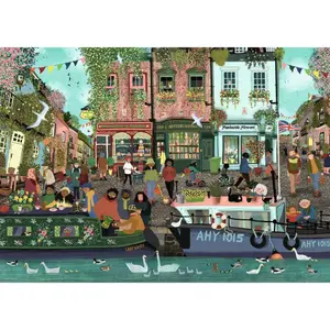1000-piece puzzle - along the river Ravensburger image-1