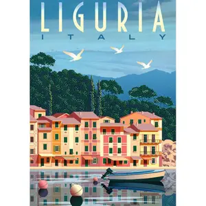 1000-piece puzzle - postcard from liguria Ravensburger image-0