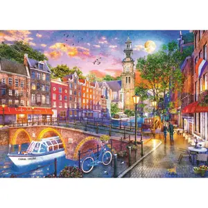 1000-piece puzzle - sunset over amsterdam Ravensburger image-0
