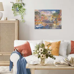 1000-piece puzzle - sunset over amsterdam Ravensburger image-1