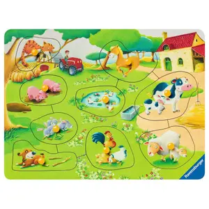My first wooden puzzle 9 p - the farm Ravensburger image-1