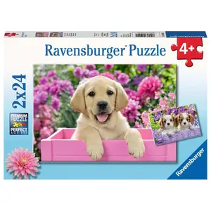 2 puzzles 24 pieces soft friends Ravensburger image-1