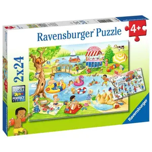 2 puzzles 24 rooms leisure at the lake Ravensburger image-0