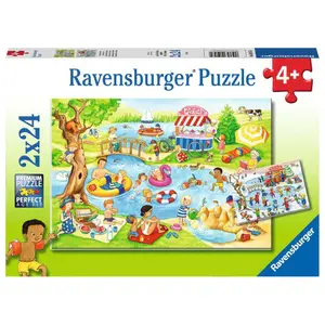 2 puzzles 24 rooms leisure at the lake Ravensburger image-1