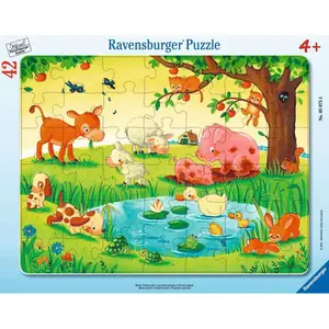 Puzzle frame of 30-48 pieces small animals Ravensburger image-0