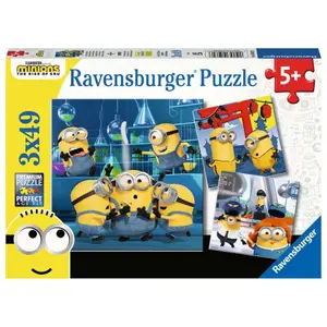3 puzzles 49 pieces funny minions / minions 2 Ravensburger image-0