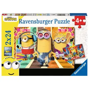 2 puzzles 24 pieces les minions in action / minions 2 Ravensburger image-0