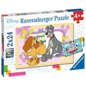2 puzzles 24 pieces puppies disney Ravensburger image-0