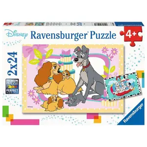 2 puzzles 24 pieces puppies disney Ravensburger image-1
