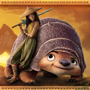 3 puzzles 49 pieces raya, the brave warrior / disney raya and the last dragon Ravensburger image-2